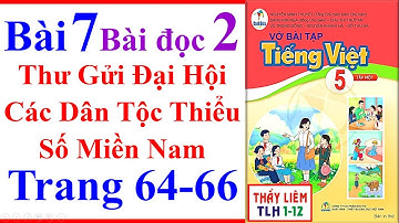 Vở Bài Tập Tiếng Việt Lớp 5 Bài 7 Thư Gửi Đại Hội Các Dân Tộc Thiểu số Trang 64 Cánh Diều Bài Đọc 2