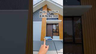 Cakep! Rumah 6x15 Punya 3Kamar Denahnya Unik😍