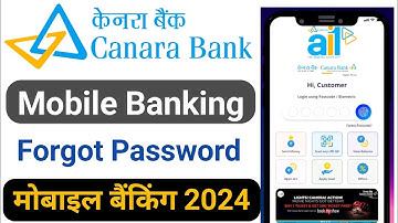 Canara Bank Mobile Banking Forgot Password Kaise Kare | canara bank mobile banking password forgot