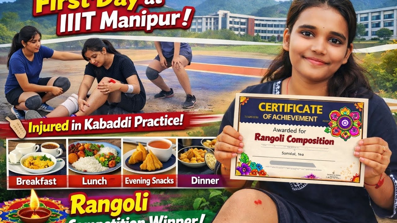 First Day at IIIT Manipur | Kabaddi Practice Injury 😥 | Full Day Mess ...