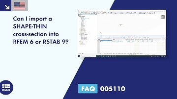 FAQ 005110 | Can I import a SHAPE‑THIN cross-section into RFEM 6 or RSTAB 9?
