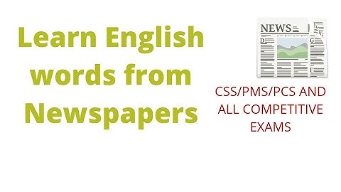 English Vocabulary for CSS/PMS/PCS and other competitive exams. #css2023#cssmpt  #englishvocabulary