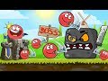 ШАРЫ ЗАЩИЩАЮТ ЗАМОК ОТ КВАДРАТОВ ! МУЛЬТИК ПРО КРАСНЫЙ ШАРИК ! Игра про Red Ball 4