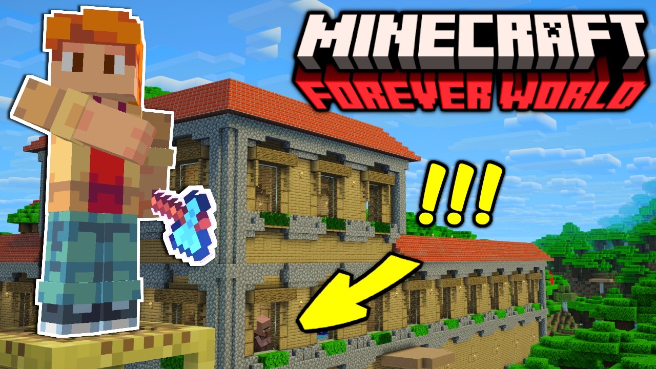 I Built a VILLAGER MANSION in My Minecraft Forever World! - YouTube