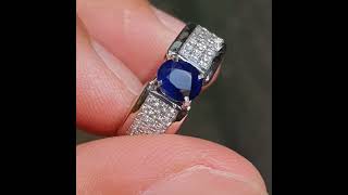 Batu Permata Natural HQ Blue Sapphire Tanzania 1.17 Ct MRI Lab Memo