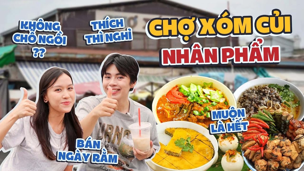 CHỢ XÓM CỦI - NHIỀU QUÁN NGON NGỠ NGÀNG: Chả cua, chả nấm, khổ qua cà ớt. Sao giờ mới biết khu này 🤯