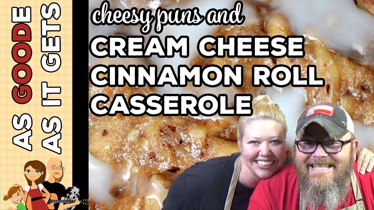 Crockpot Cream Cheese Cinnamon Roll Casserole // Puns With Aunt Lou