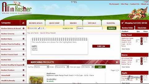 Quickshop, Shopping list for AspDotNetStoreFront & Simrun E-Commerce