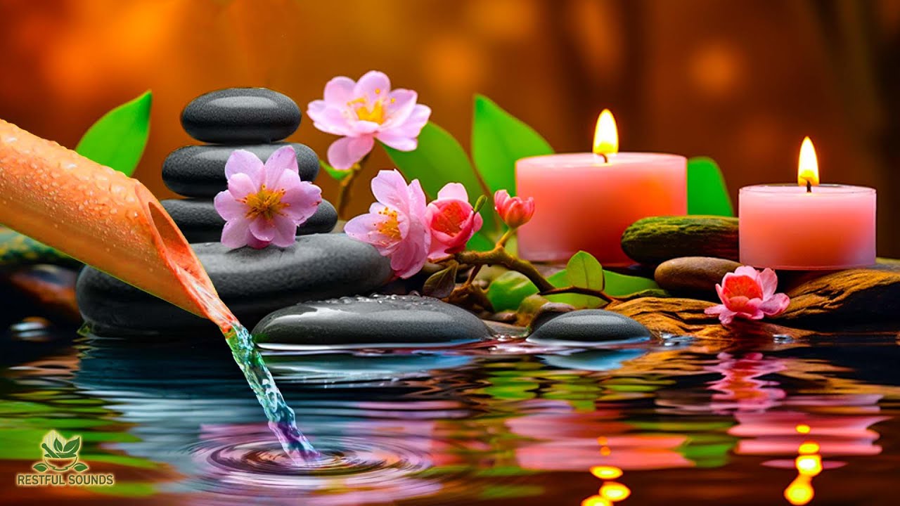 Water Calm Instruments Relaxing Piano Music with Flowing Water 🌿 Calming Sounds for Meditation ...