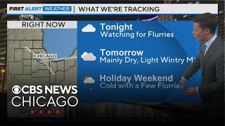 A watch for flurries Tuesday night in Chicago