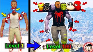 1 Level FRANKLIN to 100 ULTIMATE Level GOD FRANKLIN in GTA 5 ! to save SHINCHAN , IRON MAN