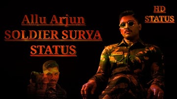 Allu Arjun Army Attitude Status || Surya The Soldier Status || Indian Army