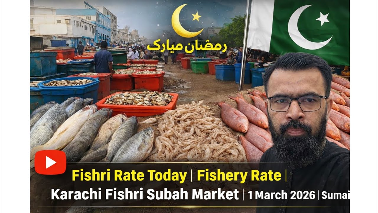 Fishri Rate Today | Fishery Rate | Karachi Fishri Subah Market | 1 March 2026 | Sumair #fish 