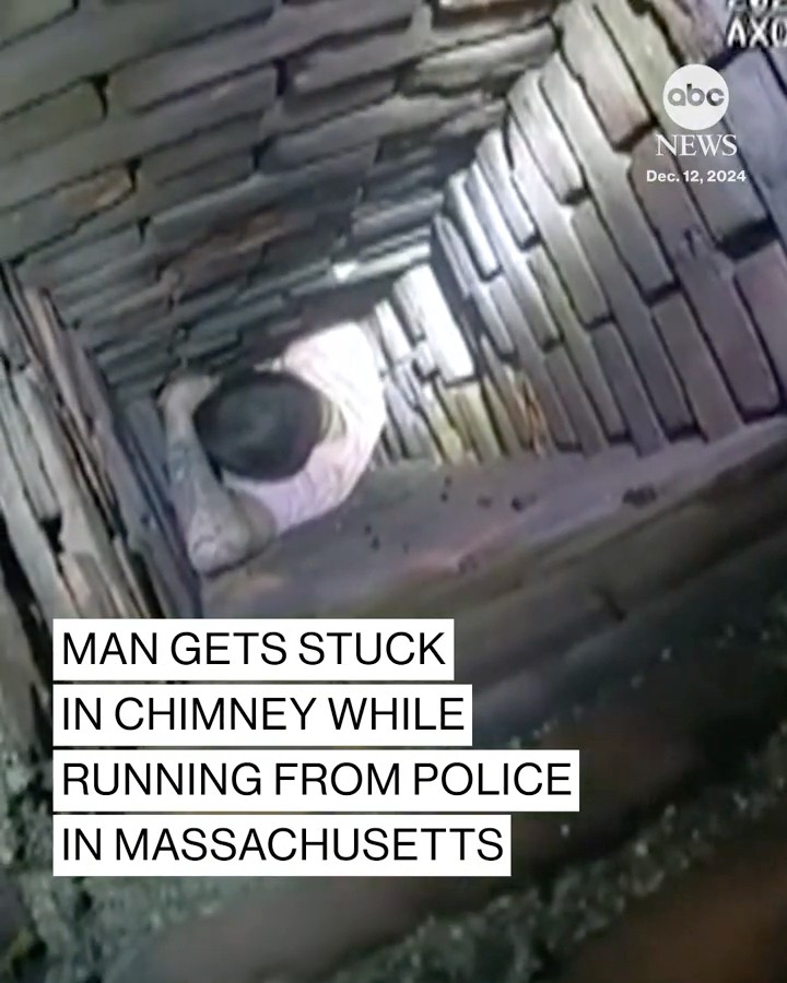 Man's 'Santa antics' get him stuck in chimney while running from police