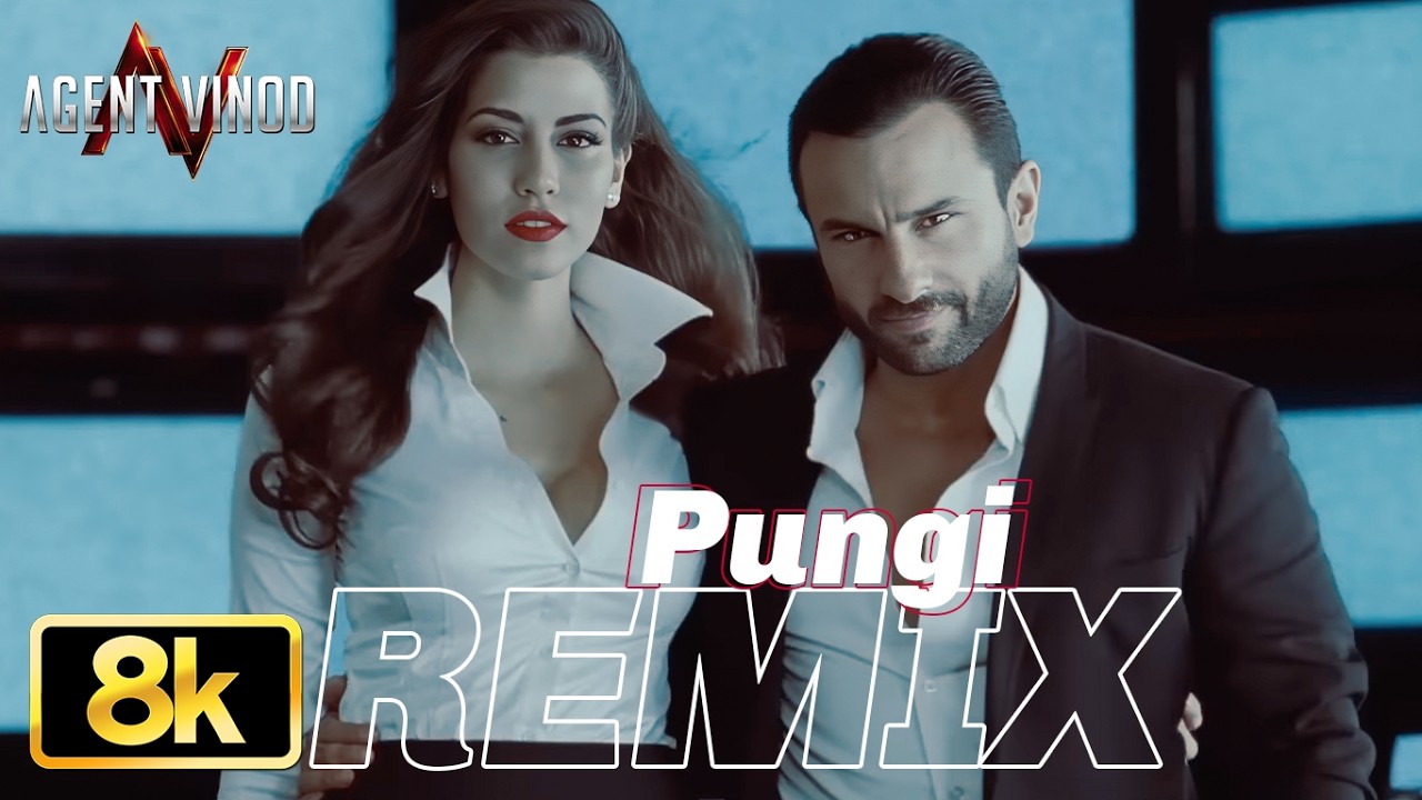 Pungi (Remix) 8K Full Video Song | Agent Vinod | Saif Ali Khan | Pritam ...