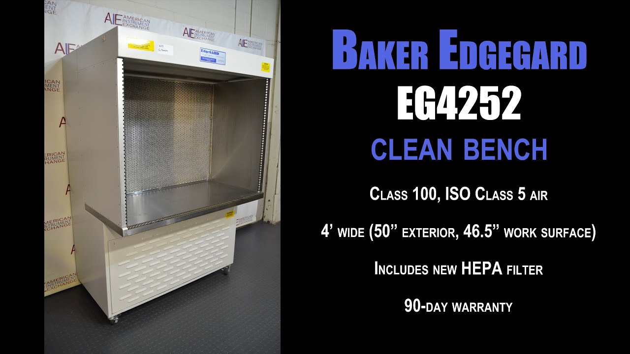 Baker Edgegard EG4252 laminar flow clean bench (1605 CL BENCH) YouTube