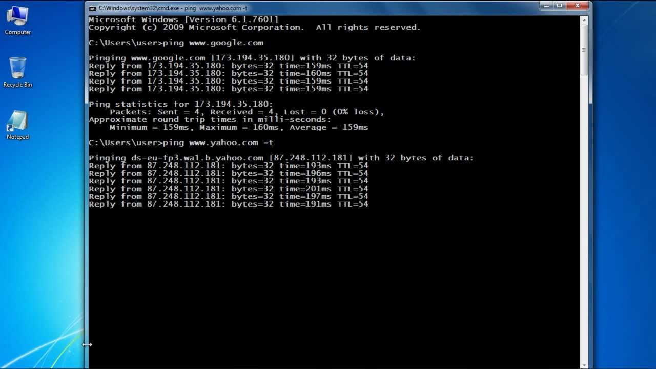 เช็ค ping เน็ต  New 2022  How to Check Ping in Windows 7