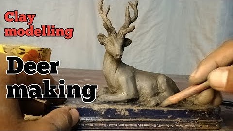 How to make deer with clay | mitti ka deer banana | clay modelling