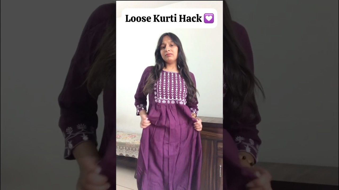Loose Kurti Hack😱| Wearing vs Styling 