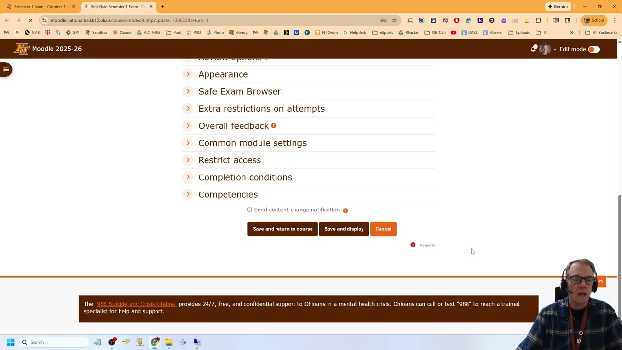Создание ключа Moodle для печатных тестов