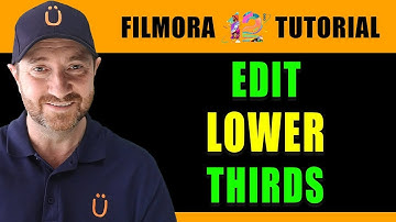 How To Edit Lower Thirds In Filmora : Exclusive Tutorial