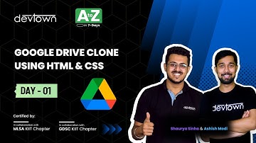 [LIVE] DAY 01 - Google Drive Clone using HTML & CSS | COMPLETE in 7 - Days