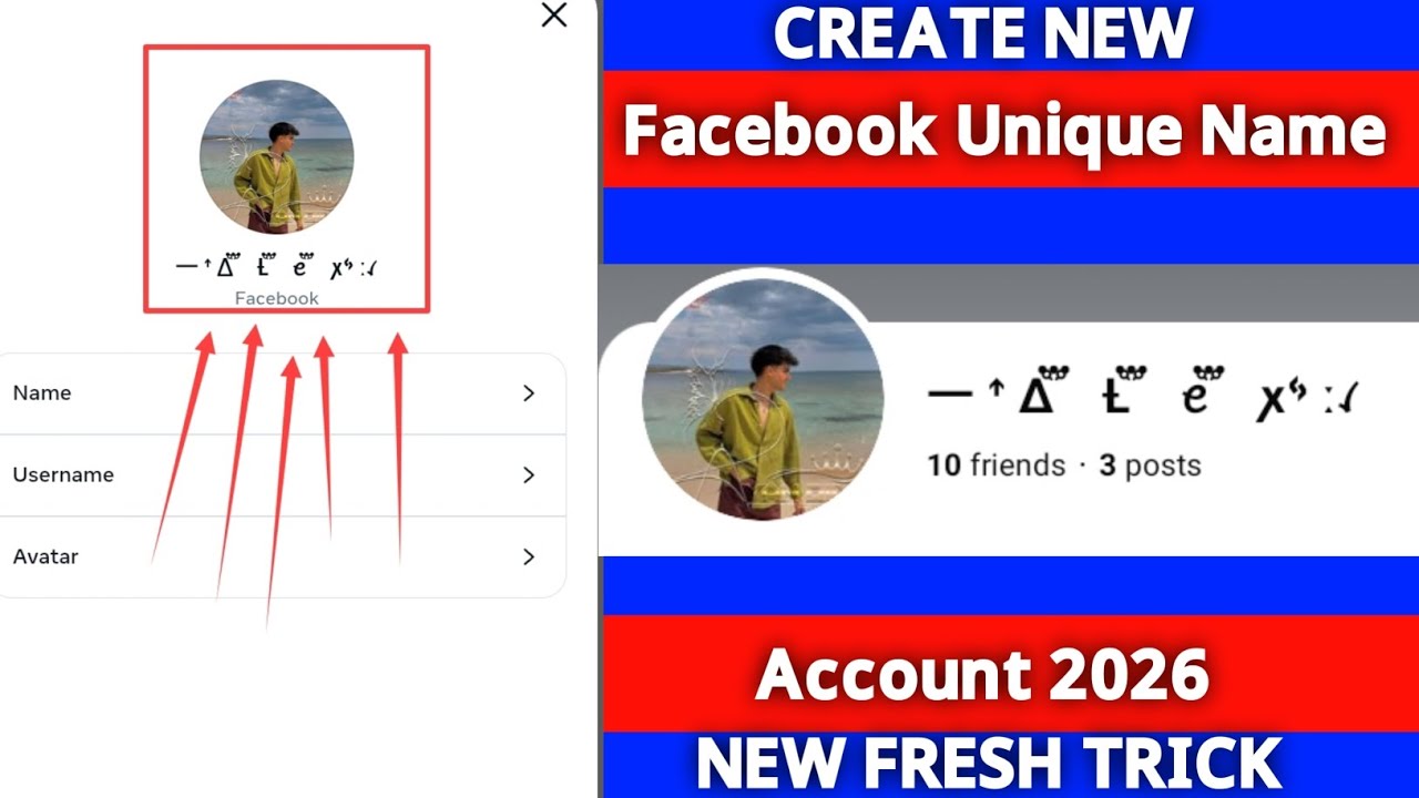 How to Make Unique Name Account on Facebook 2026 Create New Unique Acount 