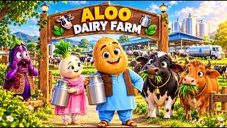Details 🥔 Poor Aloo Became a DAIRY FARM OWNER! 🐄 | Baingan Seth Was Shocked 😱 | Vegetable Story Update