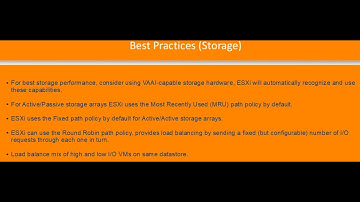 VMware vSphere DataCenter Series - Storage Best Practices