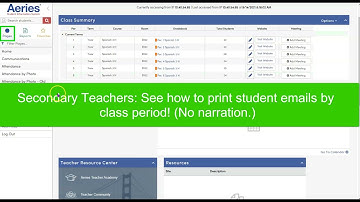 Print Student Email Lists from Aeries (Secondary Sample)