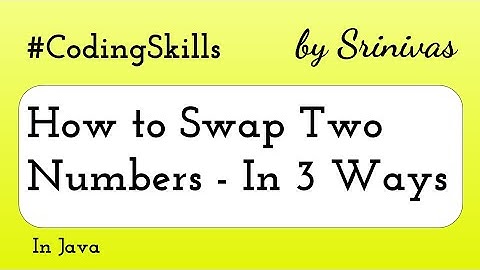 How to Swap Two Numbers in Java | Coding Skills