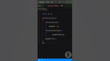diamond pattern in c programming language #viral #coding #codeing #code