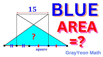 Find the area of the blue triangle  #geometryskills #mathpuzzles #thinkoutsidethebox
