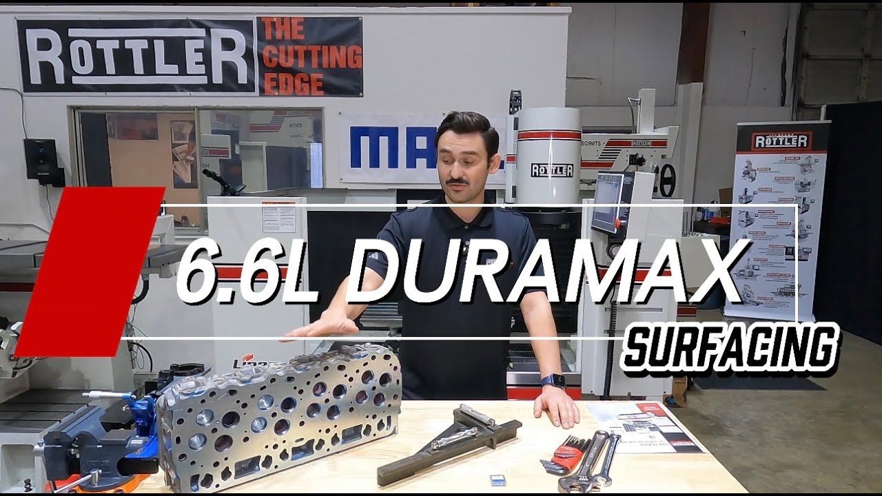 How to Surface Cylinder Heads - 6.6l DURAMAX on Rottler S86A