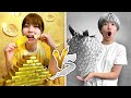 【検証】銀色のお米！？24時間ゴールド VS シルバーの食べ物生活やってみた！〜Gold vs Silver / Color Challenge!〜