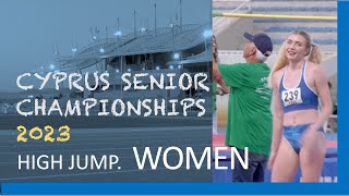 Cyprus National Senior Championships. High Jump. WOMEN