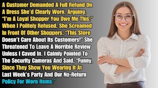 A Customer Demanded A Full Refund On A Dress She’d Clearly Worn, Arguing, -Reddit Stories