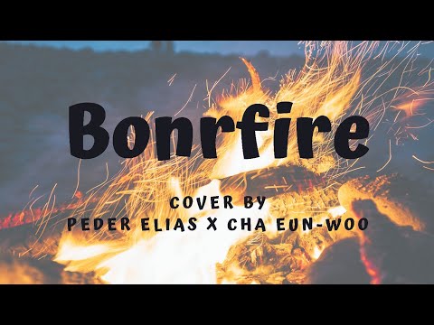 Bonfire | cover by Peder Elias X CHA EUN-WOO (Lyrics)