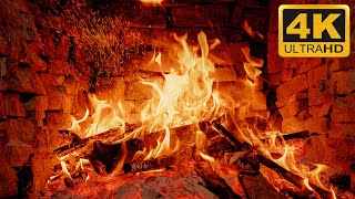 🔥 Gorgeous Fireplace Burning Video 4K Ultra Hd 🔥 Cozy Christmas Fireplace & Crackling Fire Sounds