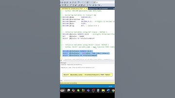 SQL How to Declare and use Variables in SQL Server Part 1 #sqltips #sqlforbeginners #sql