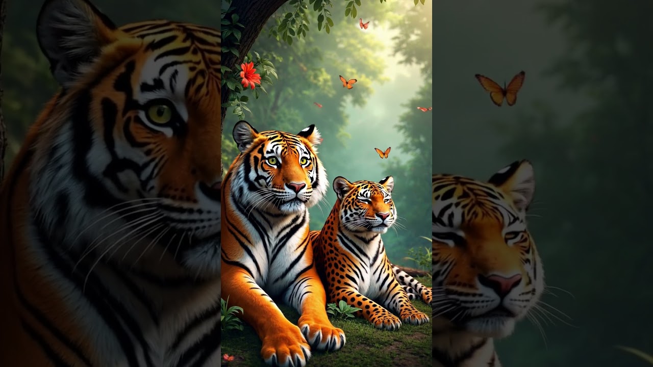 Tiger & Leopard Explore the Colorful Jungle | Fun Animal Adventures for Kids | 4K HD Animation