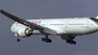 C-FNNQ Air Canada Boeing 777-300ER landing at London heathrow airport