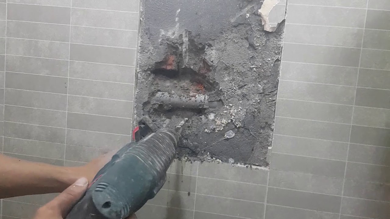 Sửa chữa đường ống nước cấp bị rò rỉ âm trong tường - YouTube