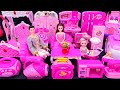 24 Minutes Unboxing Barbie Princess Fancy Bed &amp; Wardrobe Collection Toys Review | ASMR (no music)