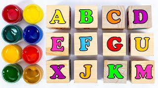 Раскрашиваем Английские Буквы - Кубики Для Малышей!