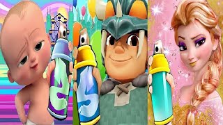 BABY Run VS Subway Surfers 2021 COPENHAGEN VS Subway Princess Runner Game Android iOS Gameplay screenshot 1