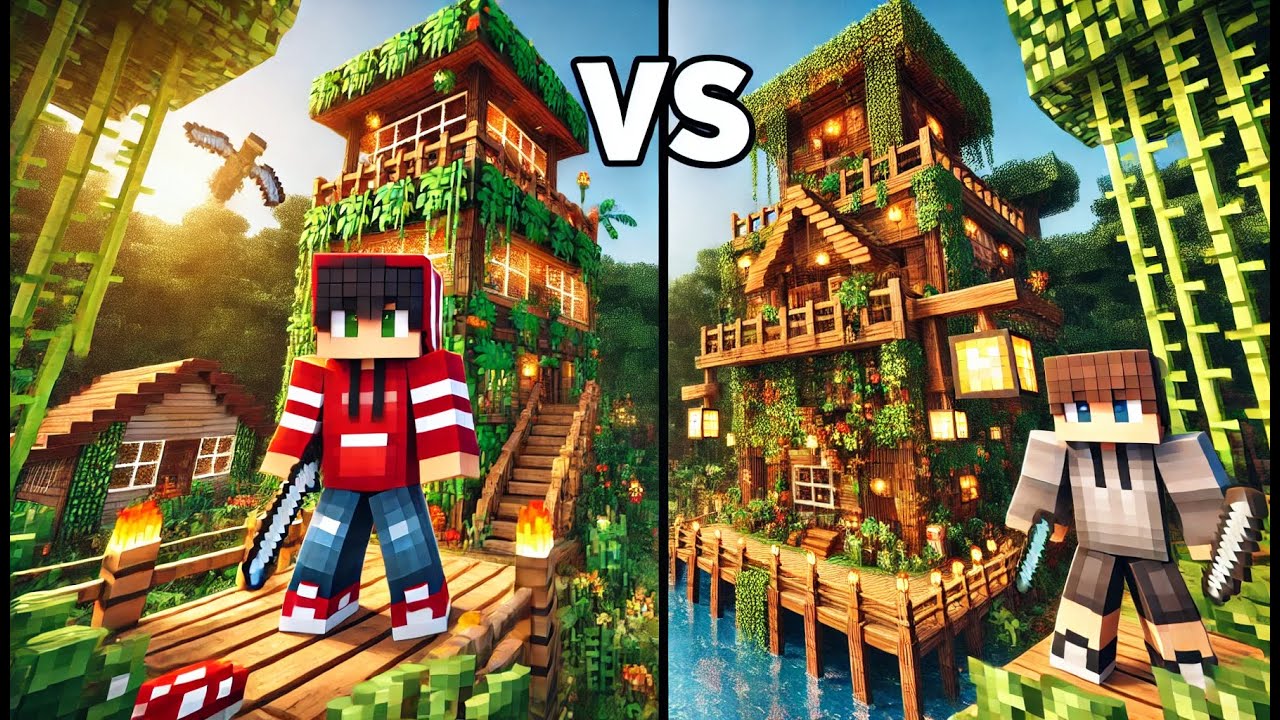 QUI FERA la PLUS BELLE MAISON JUNGLE de MINECRAFT en 1h ?! ⛏
