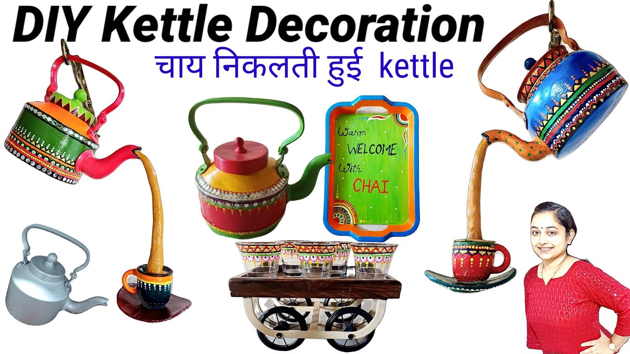 How to make DIY Kettle craft Kettle Painting Home decoration