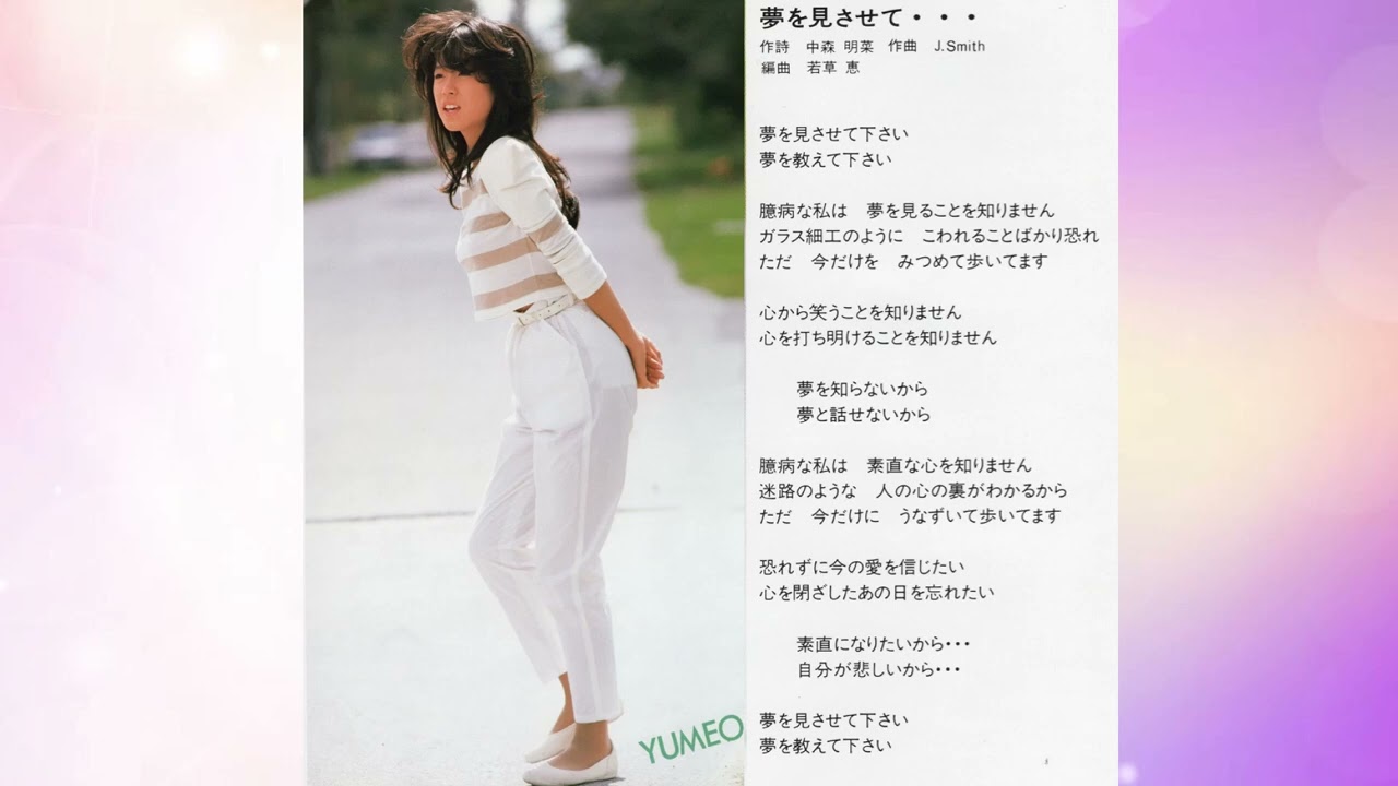 中森明菜   「夢を見させて・・・」   (アニバーサリーA面の曲)