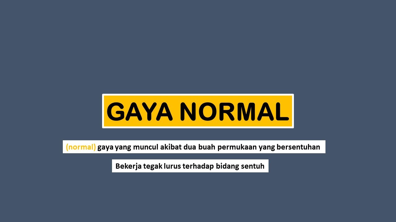 Fisika Kelas 11 - Dinamika Gerak Part 1: Gaya Normal - SMAN 90 JAKARTA